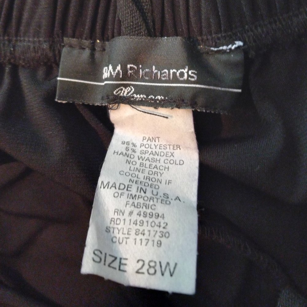 NWT Women's RM Richards Black Pants 28W